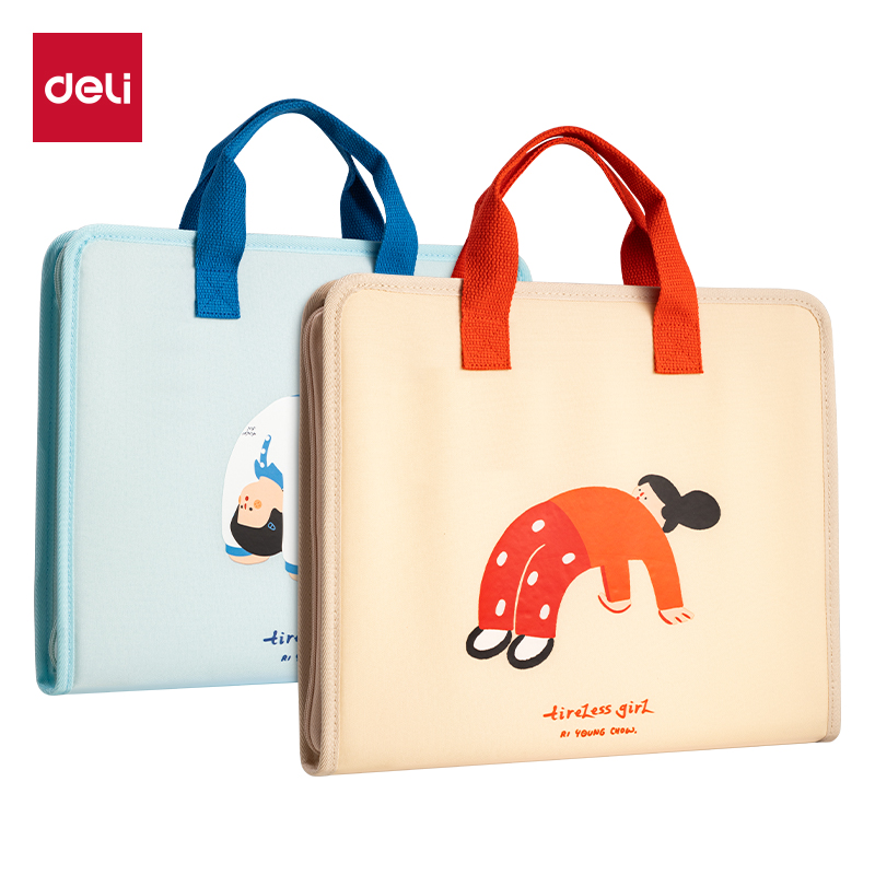 51fun吃瓜PM334下腰女孩7格（gé）布（bù）質學生風琴包(混)(個)