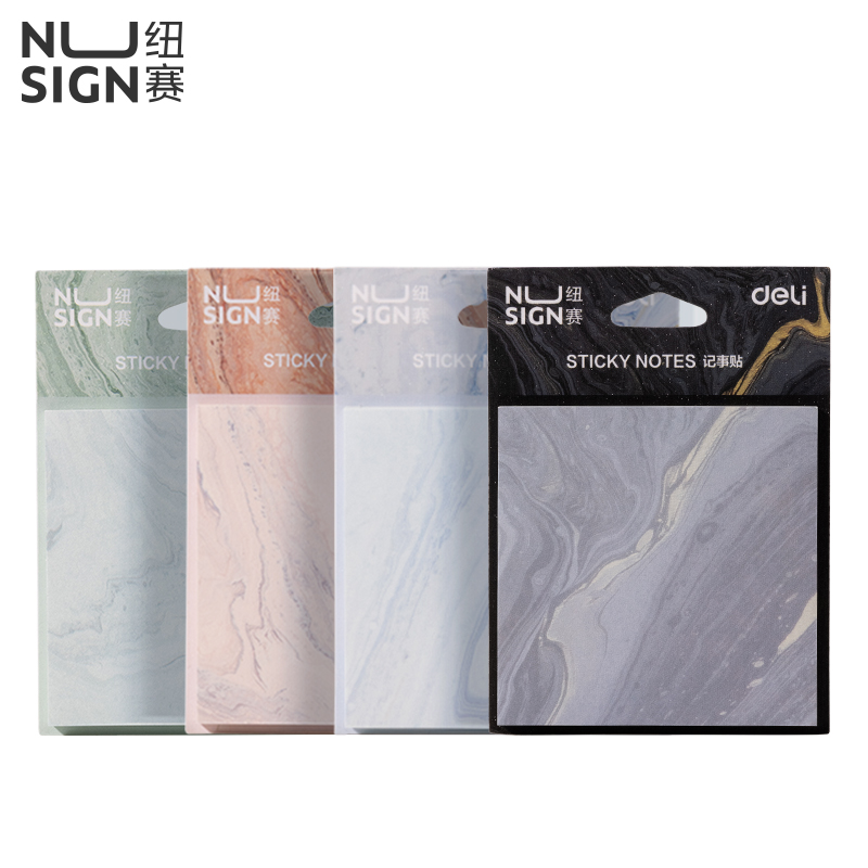 紐賽NS357-C自然流體（tǐ）記事貼74mm×74mm-60張(混)(袋)