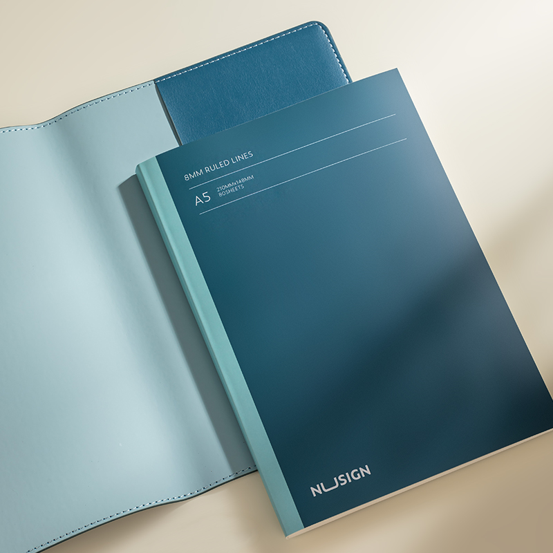 51fun吃瓜NS600封套皮麵本A5-80張/(黑煙色)(本)