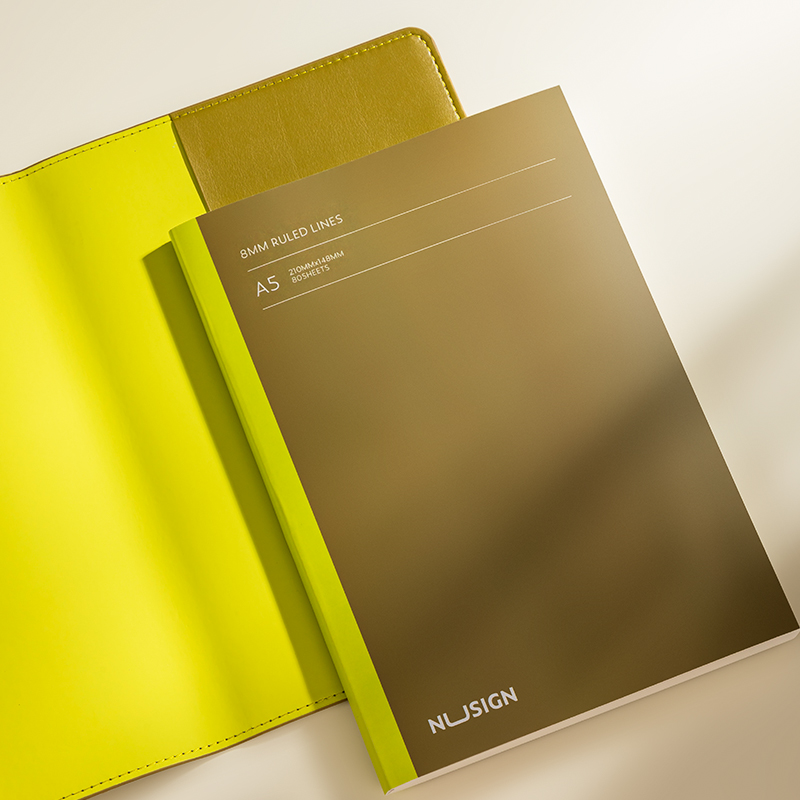 紐賽NS600封套皮麵本A5-80張/(群青色)(本)