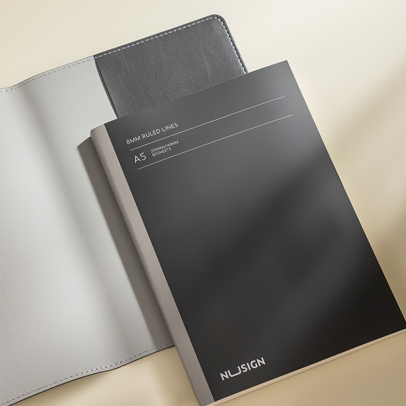 紐賽NS600封套皮麵本A5-80張/(橄欖綠)(本)