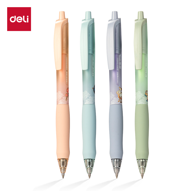 得（dé）力DF160東方文彩（cǎi）速幹按動IP中性筆0.5mm子（zǐ）彈頭(黑)(支)