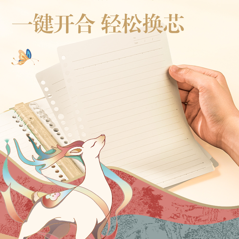 51fun吃瓜DF708軟背脊活頁本A5-40張(東方文彩（cǎi）)(本)