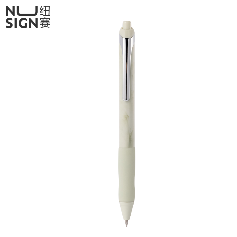 紐賽NS666C速幹按動紐賽中性筆0.5mm子彈頭（tóu）(鬆筠澗)(1支/卡)