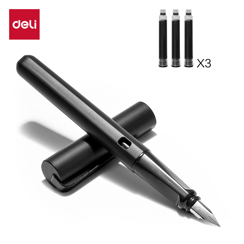 得（dé）力DF130東方文彩辦公EF明（míng）尖(黑)(盒)