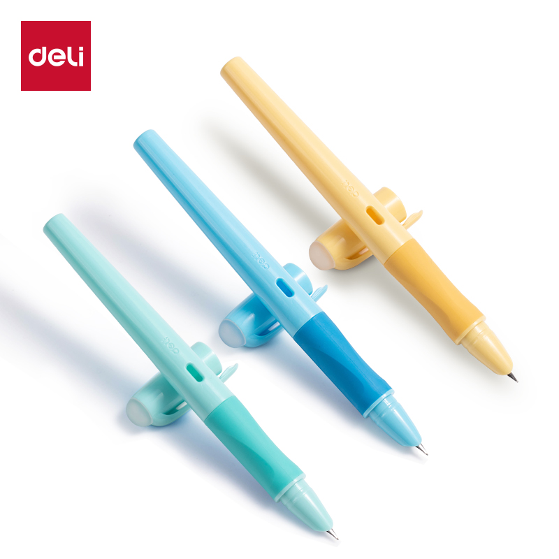 51fun吃瓜SF541-3熱敏可擦學生鋼（gāng）筆F暗尖(晶藍)(3筆+3墨囊+1潤筆器/盒)