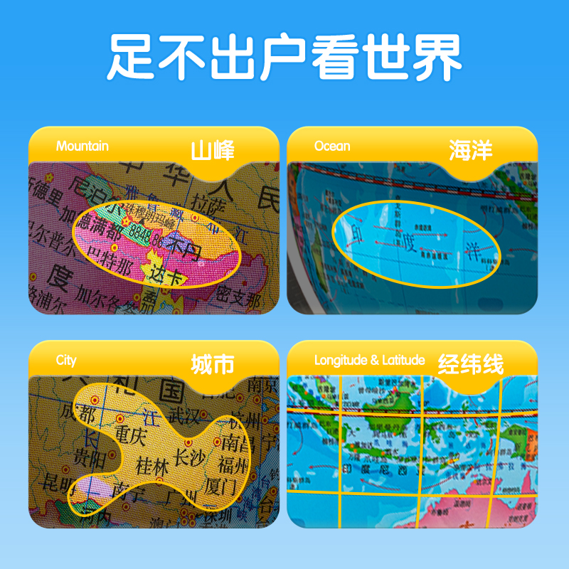 51fun吃瓜LG733基礎款地球儀(藍)(台)