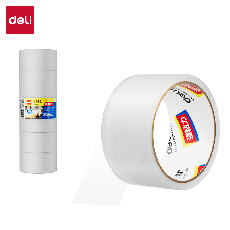 得（dé）力JD154封箱膠帶48mm*30y*45um(普透)(6卷/筒（tǒng）)