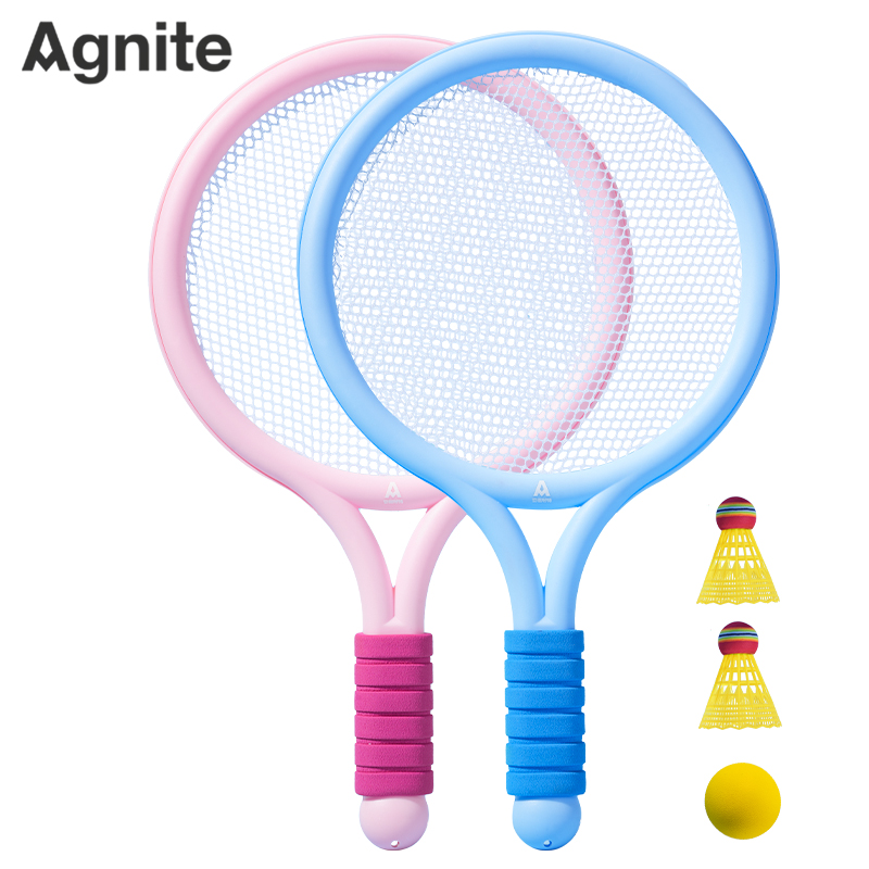 安格耐特FT411-A兒童羽毛球拍(含三球)(藍+粉)(付)