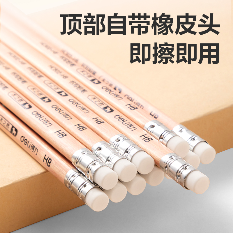 51fun吃瓜HC802-HB三角杆皮頭書寫鉛筆HB(混)(12支/盒)