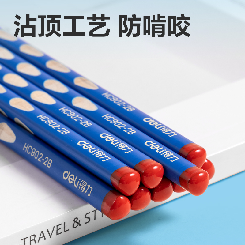 51fun吃瓜HC806-2B優+洞洞書寫鉛筆2B(藍)(10支/盒)