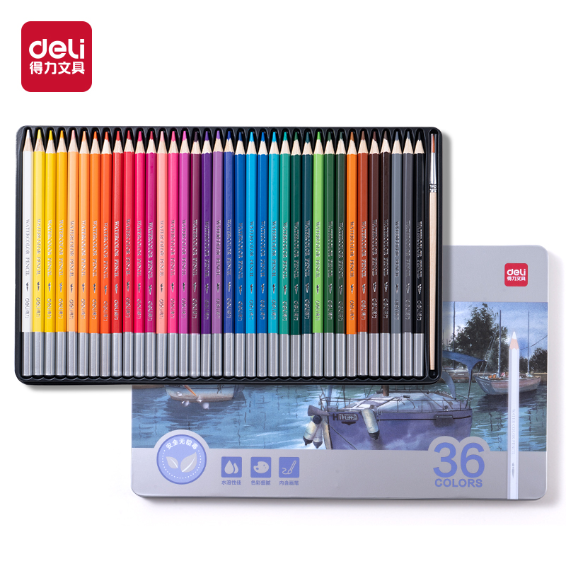 51fun吃瓜HM451-36鐵盒裝水溶性彩（cǎi）鉛(混)(36支/盒)