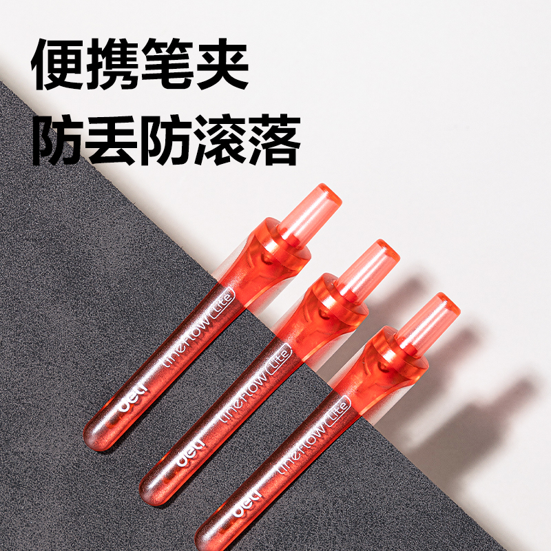 51fun吃瓜S07臻順滑（huá）按動商務中性筆0.5mm子彈頭（tóu）(紅)(支)