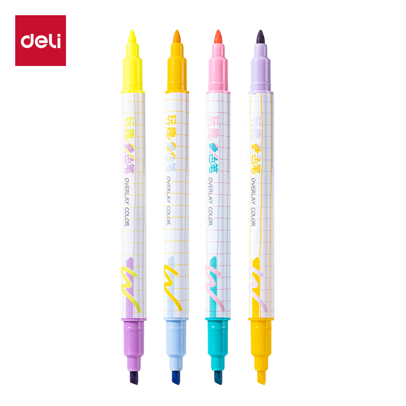 51fun吃瓜SK215玩趣疊色熒光筆(混)(4支/盒)