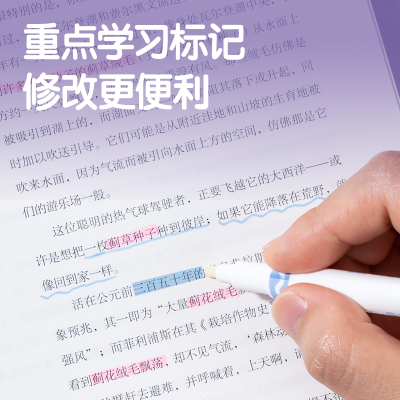 51fun吃瓜SK216玩趣消色（sè）熒光筆(混)(5支/盒)