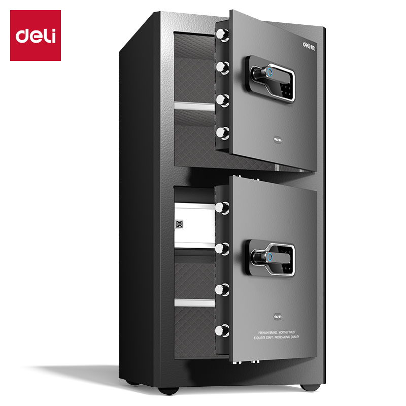 得（dé）力AE134指紋密碼保（bǎo）管箱H1000S(黑（hēi）色)(台)