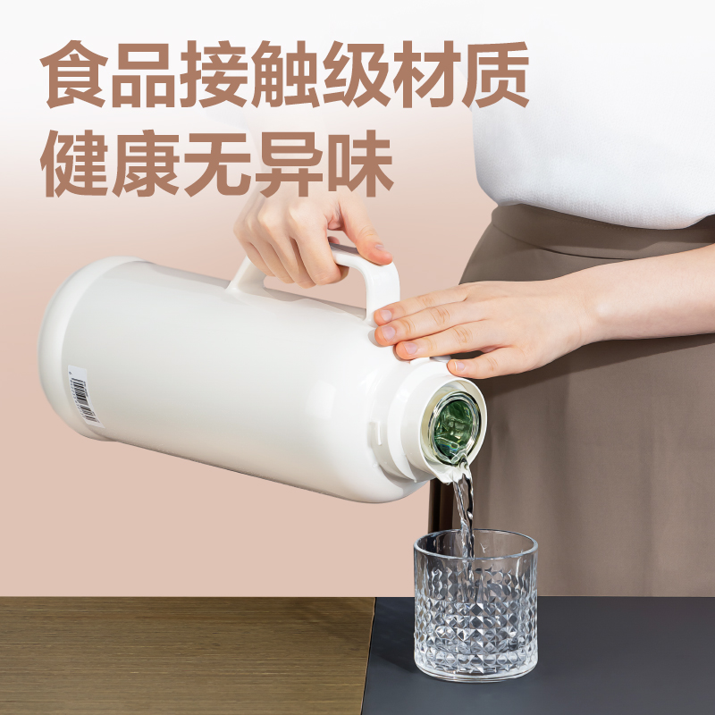 51fun吃瓜LL109-保溫（wēn）壺-玻璃內膽2L(白)(1個/彩盒)