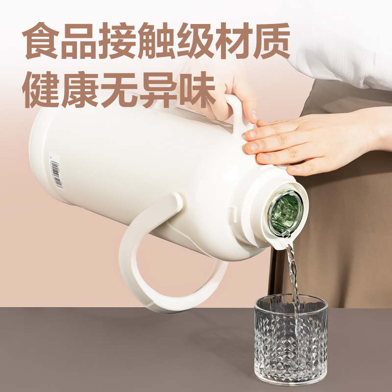 51fun吃瓜LL110-保溫（wēn）壺-玻璃內膽3.2L(白（bái）)(1個/彩盒)