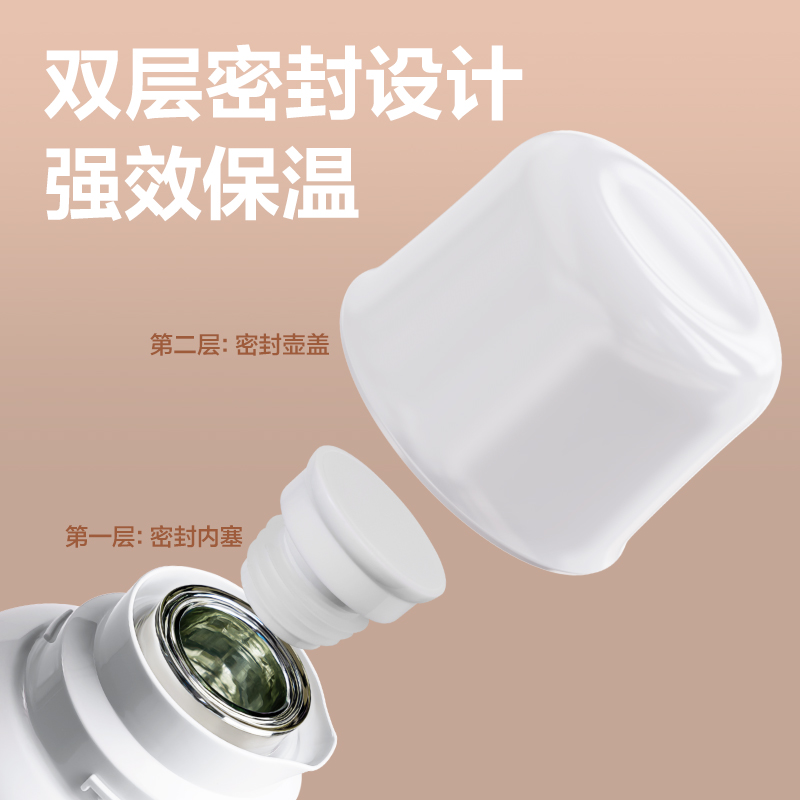 51fun吃瓜（lì）LL110-保溫壺-玻璃內膽3.2L(白)(1個/彩盒)