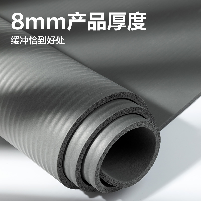 安格耐特FL200-A_1830*610*8mm_NBR瑜伽墊(灰色)(個)