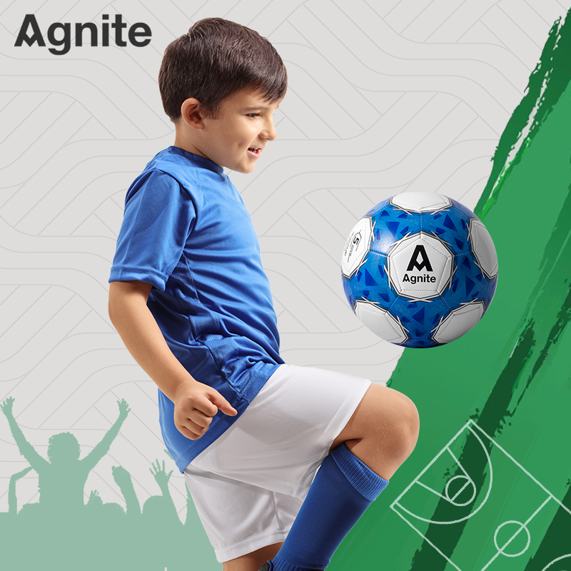 安格耐特FD201_5號發泡PVC機縫足球(白+藍)(個)