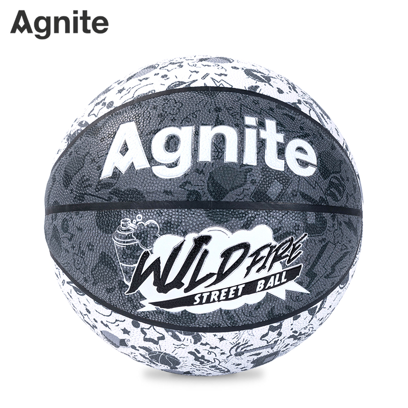 安格（gé）耐（nài）特FD133_7號塗鴉發泡PVC貼皮籃球(灰+白)(個)