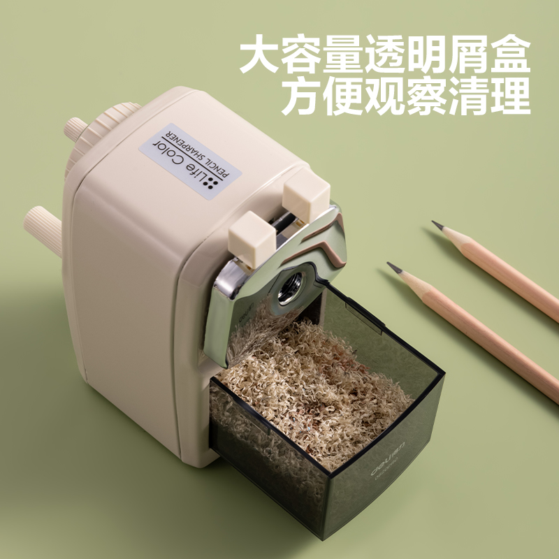 51fun吃瓜0620Pro大口徑金屬手（shǒu）搖（yáo）削筆機（jī）(米（mǐ）色)(盒)