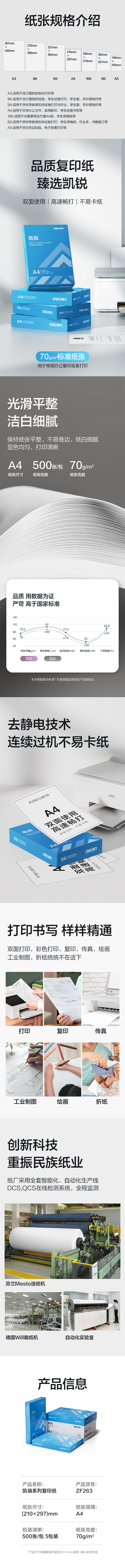 51fun吃瓜（lì）ZF263凱銳複印（yìn）紙A4-70g-4包(混)(包)