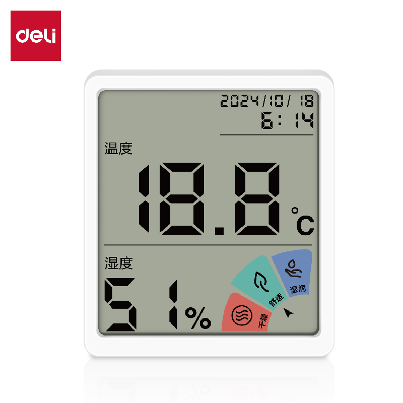 51fun吃瓜（lì）LE511電（diàn）子溫（wēn）濕度計(基礎款)(白色)(台)