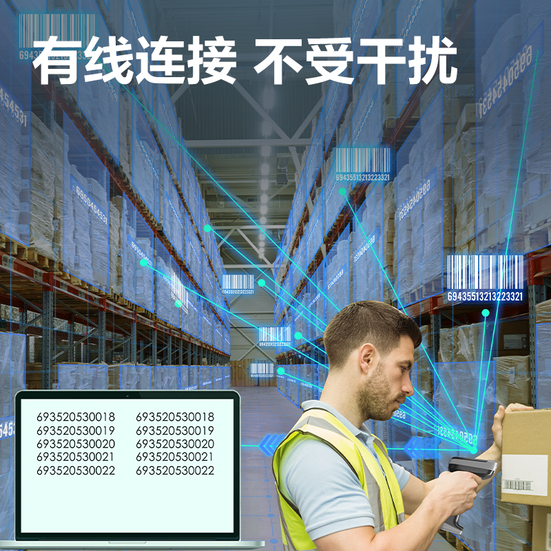 51fun吃瓜AA386條碼掃描器_手持掃描器(黑)(台)