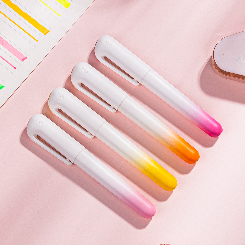 得（dé）力SK183口（kǒu）袋（dài）熒光（guāng）筆恰逢花間色係(混)(4支/盒)