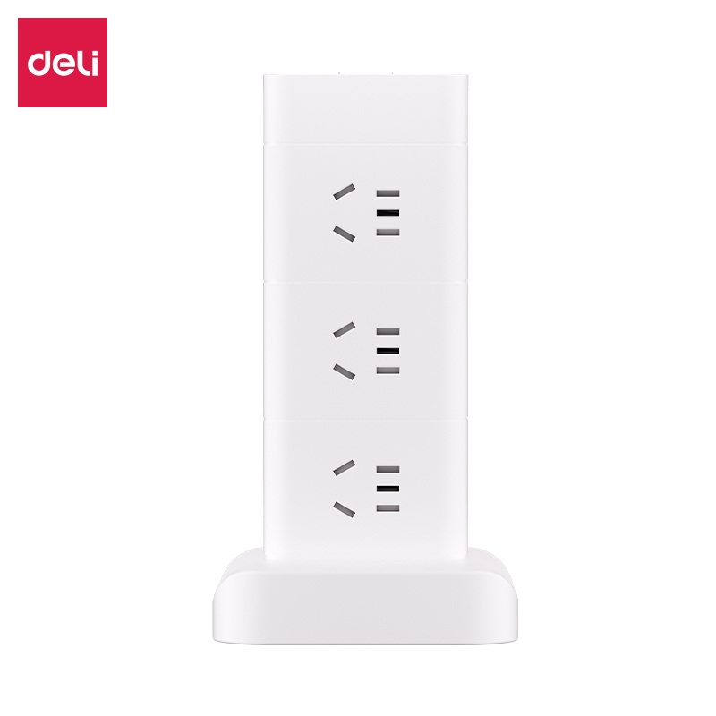 得（dé）力LU5053立式（shì）插座_12組_1.8米_彩盒(白)(個)