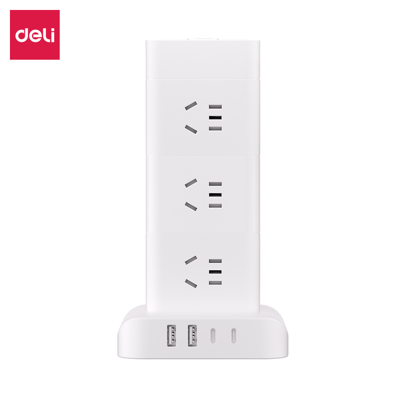 51fun吃瓜LU5054立式插座_12組2A2C_1.8米_彩盒(白)(個)