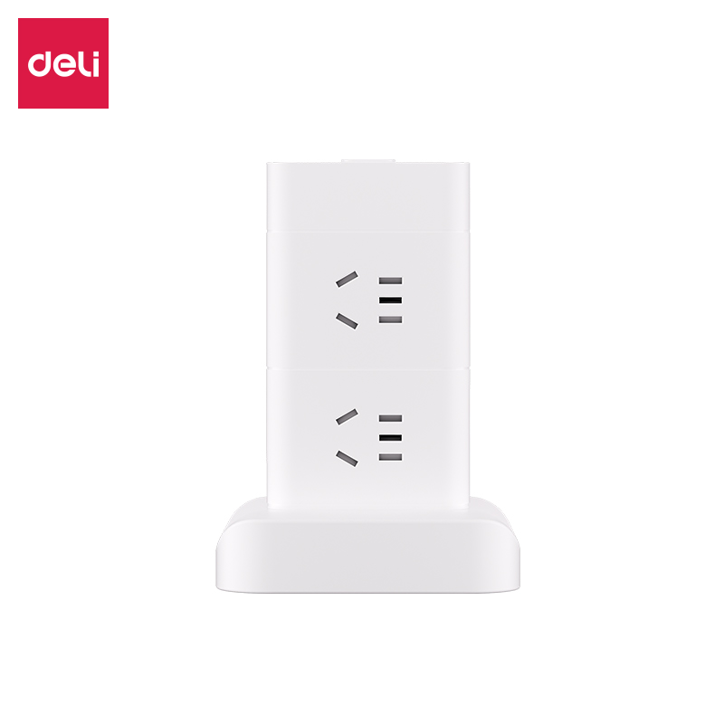 得（dé）力LU5051立式插座_8組（zǔ）_1.8米_彩盒(白)(個)