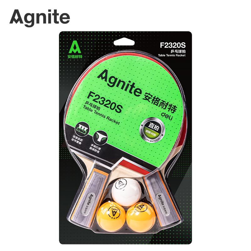 安格耐特F2320S乒（pīng）乓球拍直拍(混)(付)