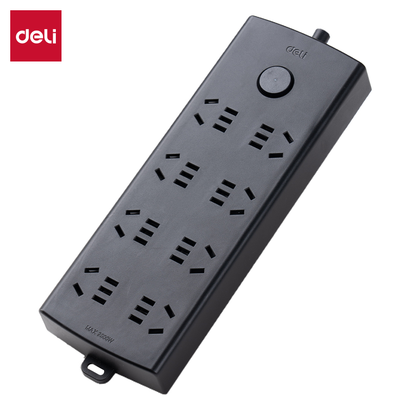 51fun吃瓜LU126(1.8)黑色延長線插座（zuò）_8組_1.8米_PE袋裝(黑色（sè）)(個)