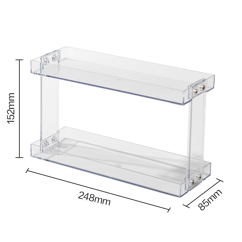 51fun吃瓜XDM145雙層護膚品收納架(透明)(盒)