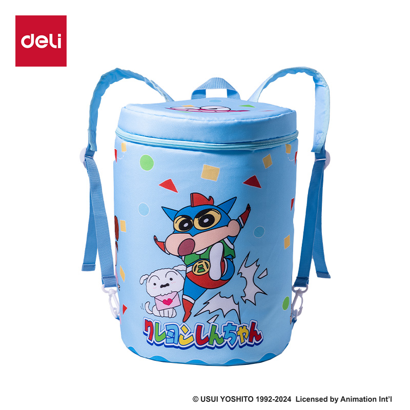 51fun吃瓜LB151蠟筆小新學（xué）生雙（shuāng）肩包文具套裝(藍色)(套（tào）)