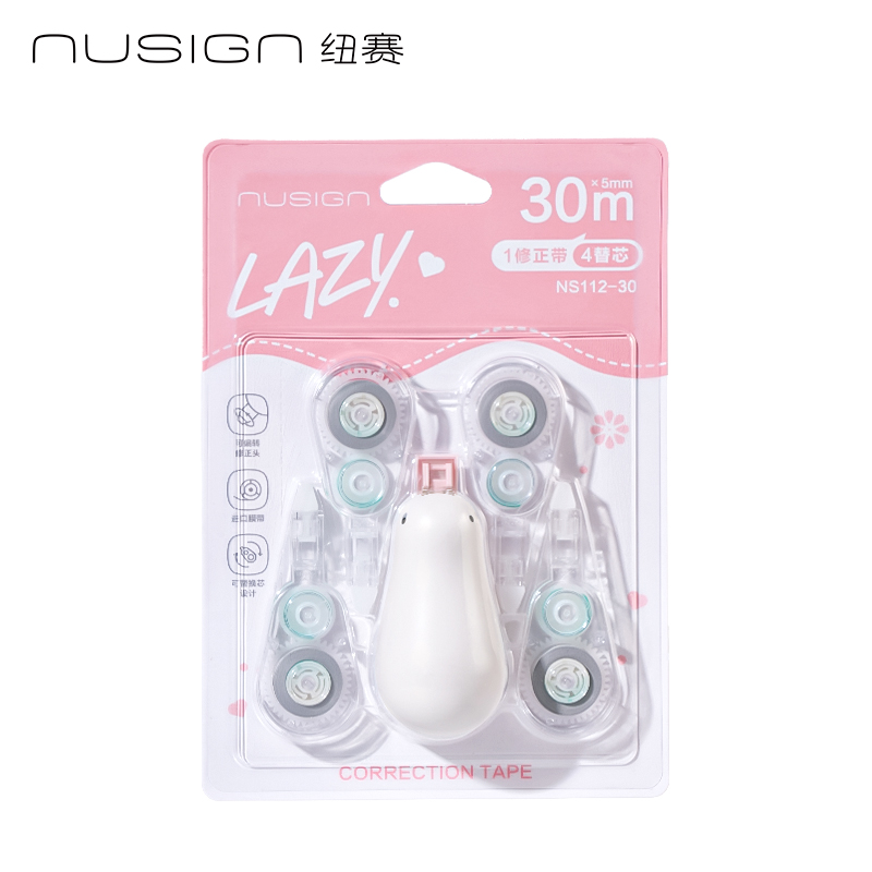 紐賽（sài）NS112-30糾糾鳥（niǎo）修正帶5mm*6m*5(白色)(卡)