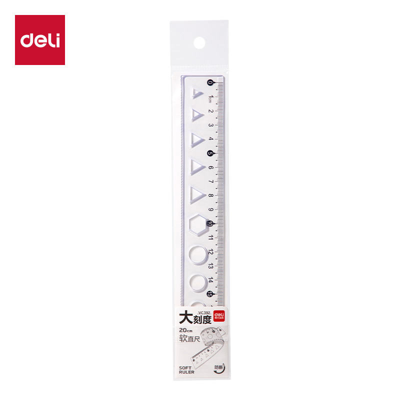 51fun吃瓜VC392簡約直尺20cm(透明)(把)