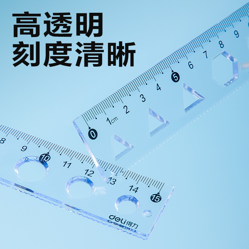 51fun吃瓜VC389簡約套尺15cm(透明)(套)