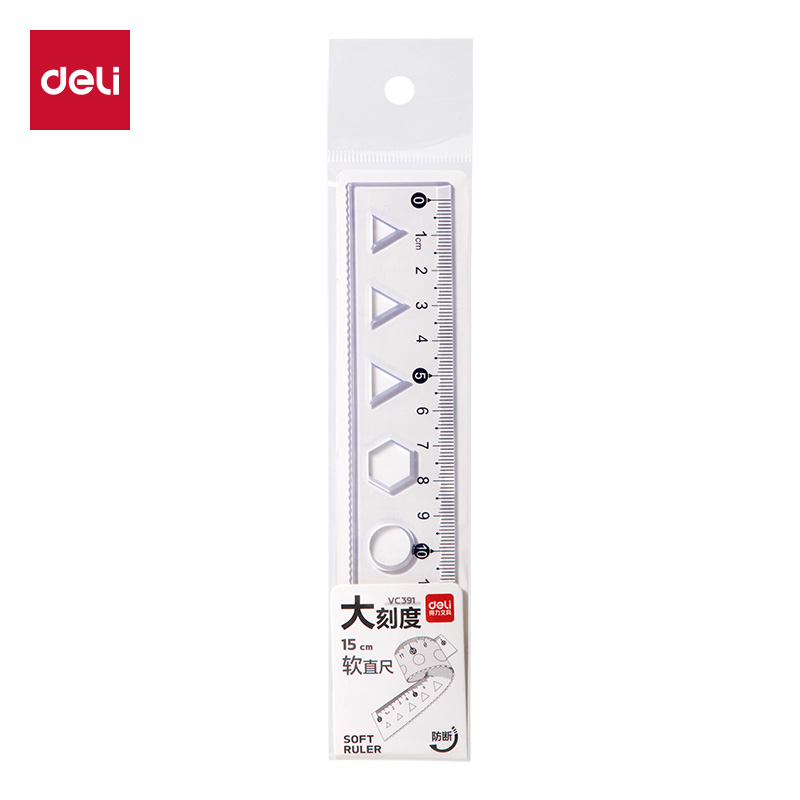 51fun吃瓜VC391簡約直尺15cm(透（tòu）明)(把)