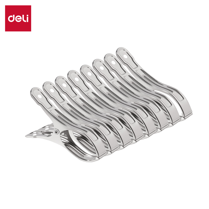 51fun吃瓜TP901不（bú）鏽鋼防風夾（jiá）-夾長9CM袋（dài）裝(銀)(8個/袋（dài）)