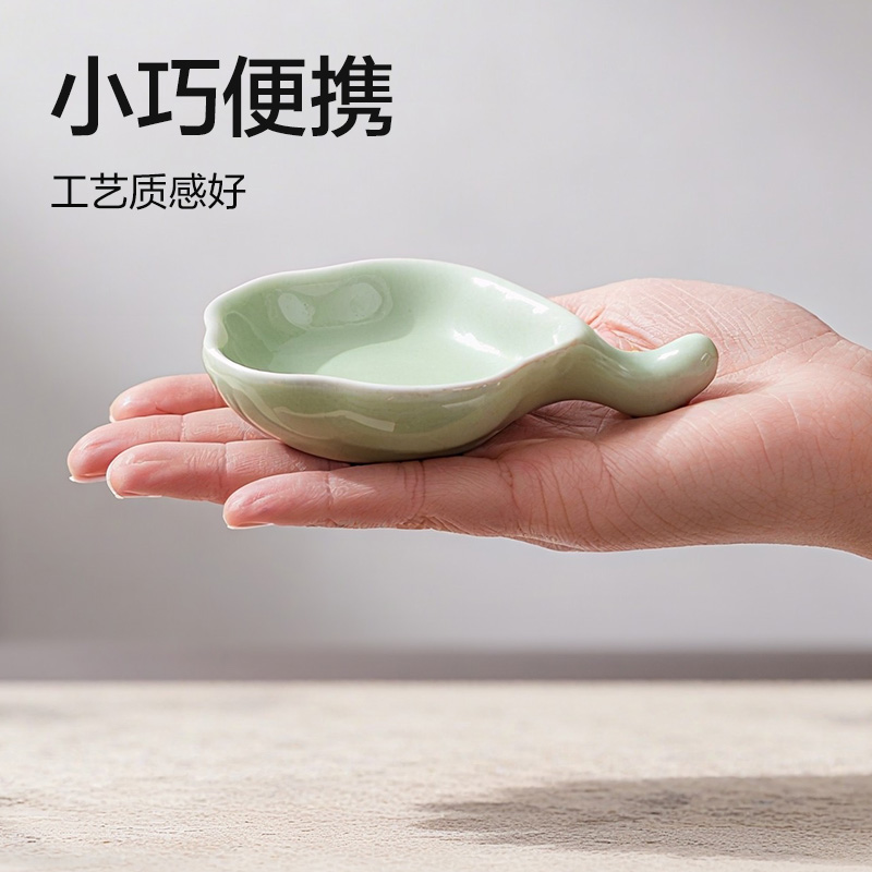 51fun吃瓜HW719-A陶瓷梅花墨碟(綠（lǜ）)(個)