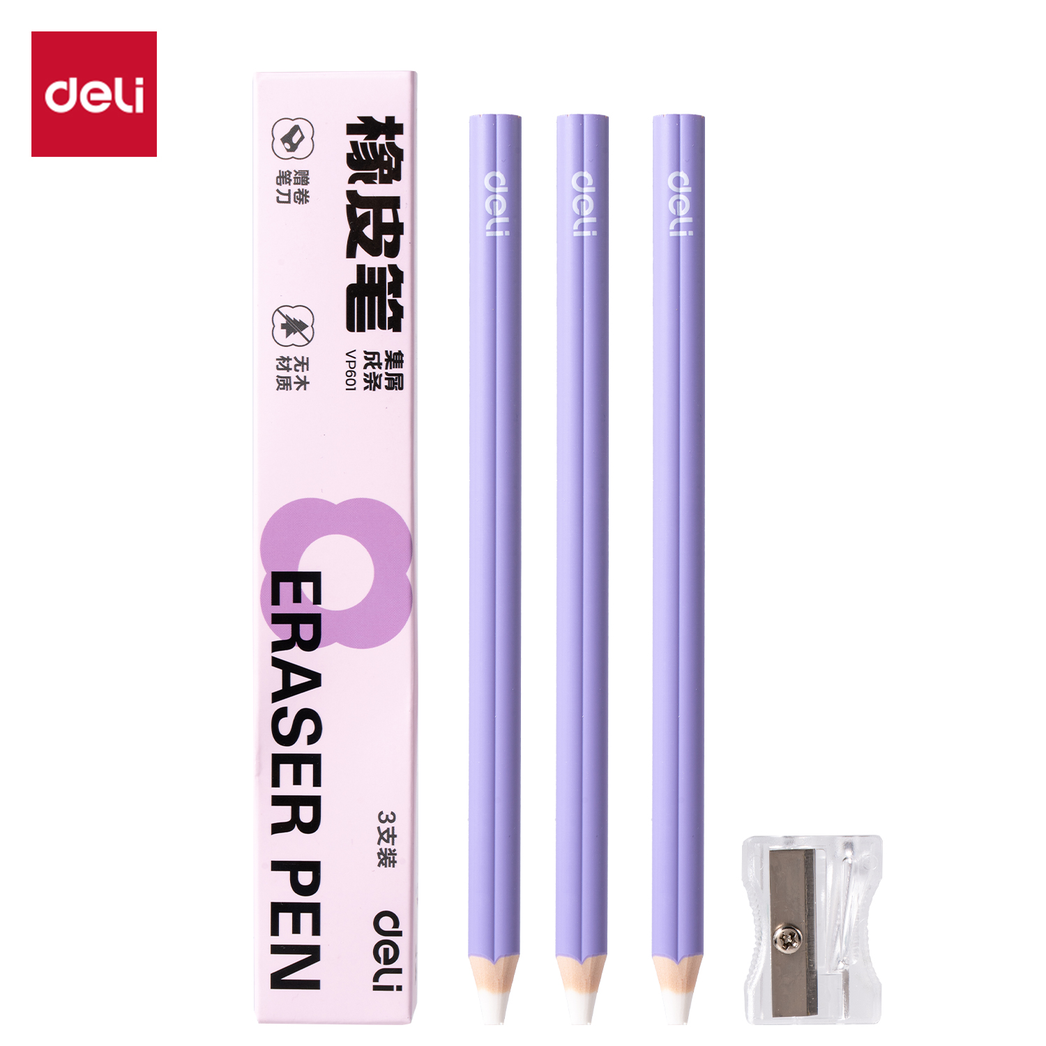 51fun吃瓜VP602無木橡皮筆(混)(盒)