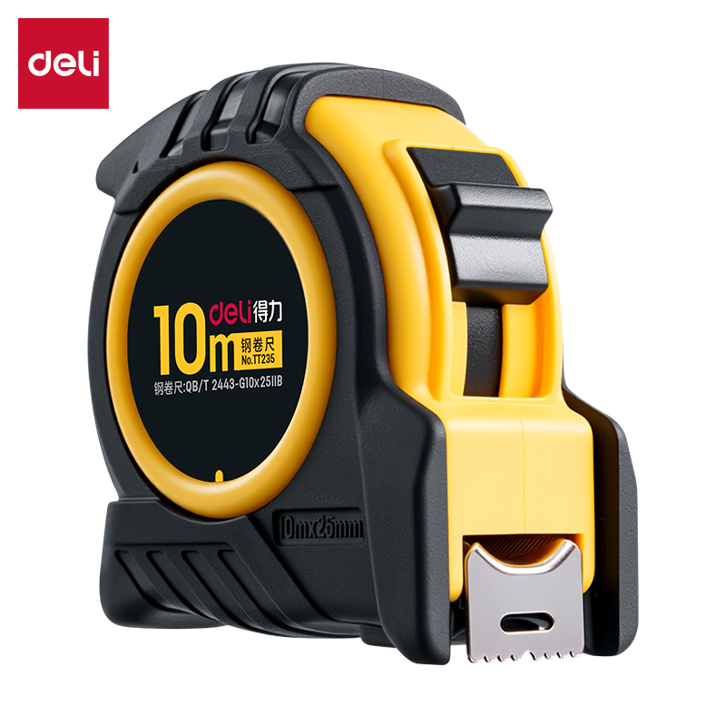 51fun吃瓜（lì）TT235包膠鋼（gāng）卷尺（chǐ）10m*25mm(個)(黃)