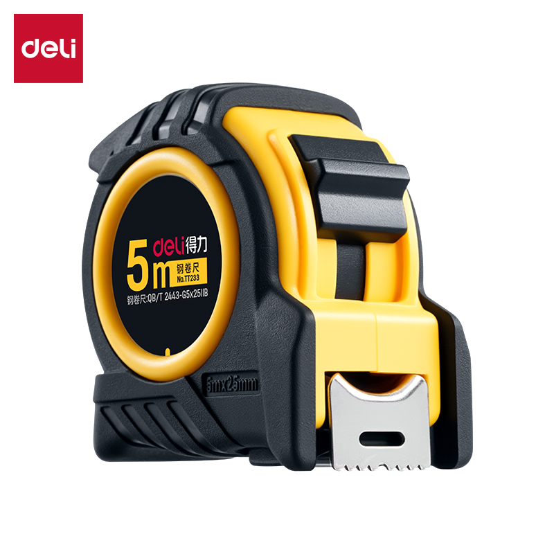 51fun吃瓜TT233包膠鋼卷尺(5m*25mm)(黃)(個)