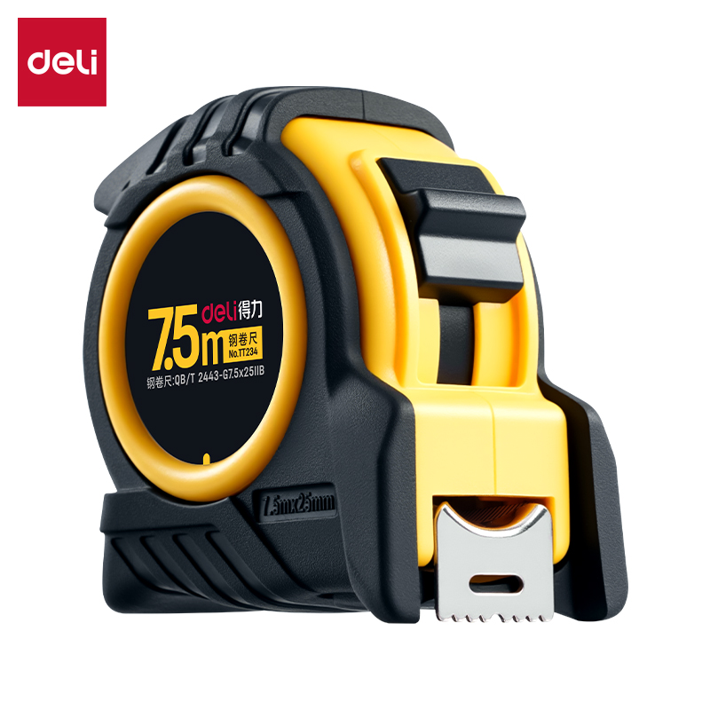 51fun吃瓜（lì）TT234包膠鋼卷尺(7.5m*25mm)(黃)(個)