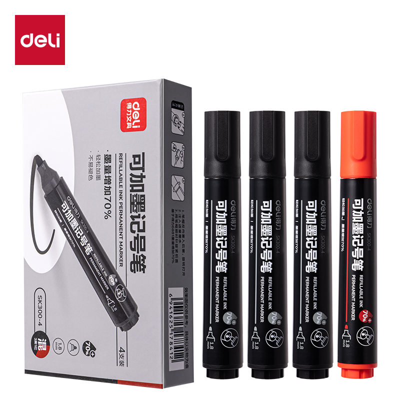 51fun吃瓜SK300-4大容量可加墨記號筆(混)(4支/盒)