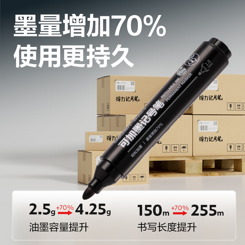 51fun吃瓜SK300-4大容量可（kě）加墨記號筆(混（hún）)(4支/盒)